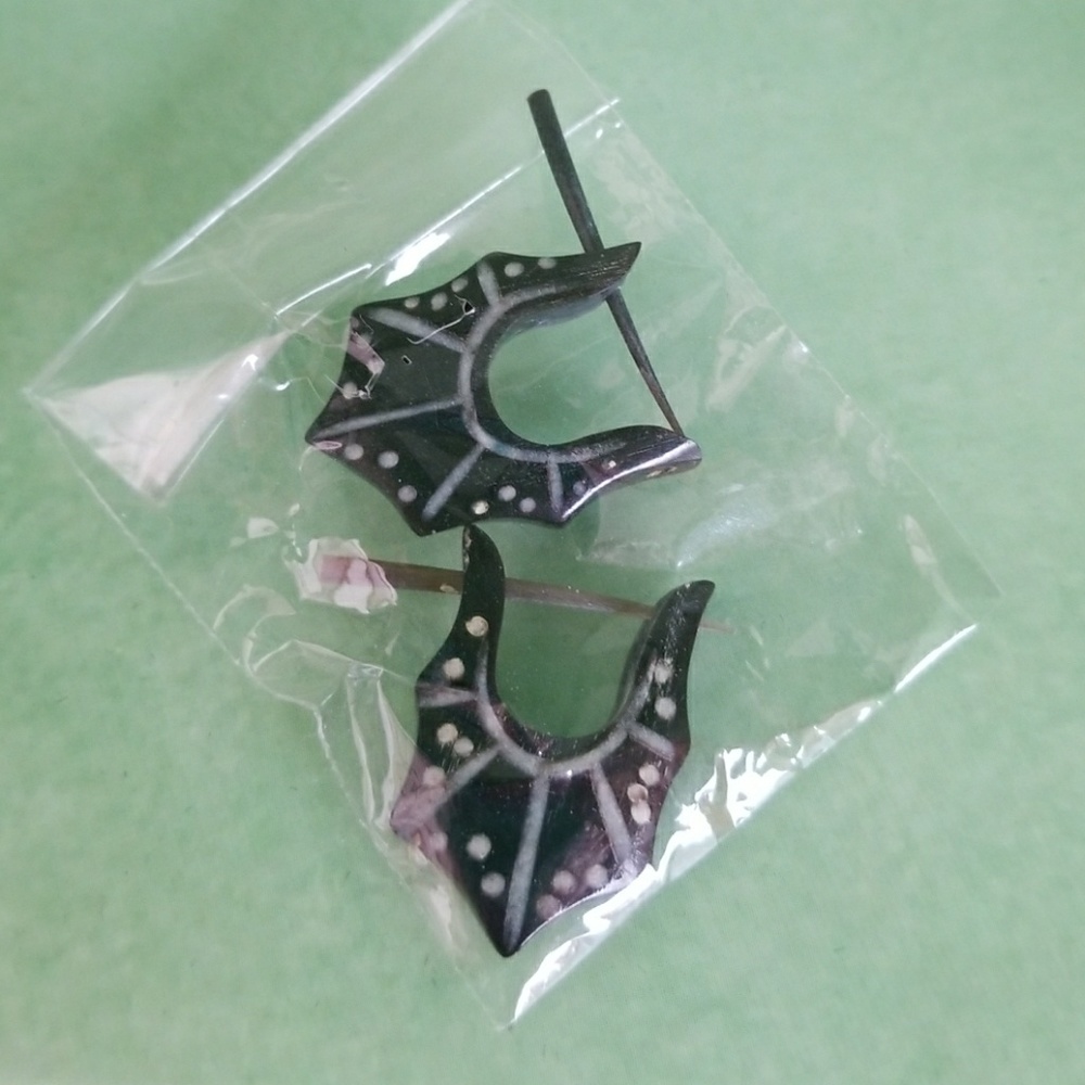 Unique wood earrings